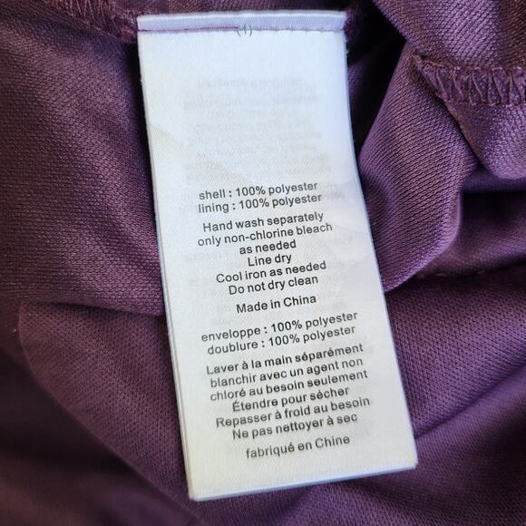 Davids Bridal Dress Womens 4 Style F15607 Purple Asymmetrical Sheer Short Party - Picture 7 of 13